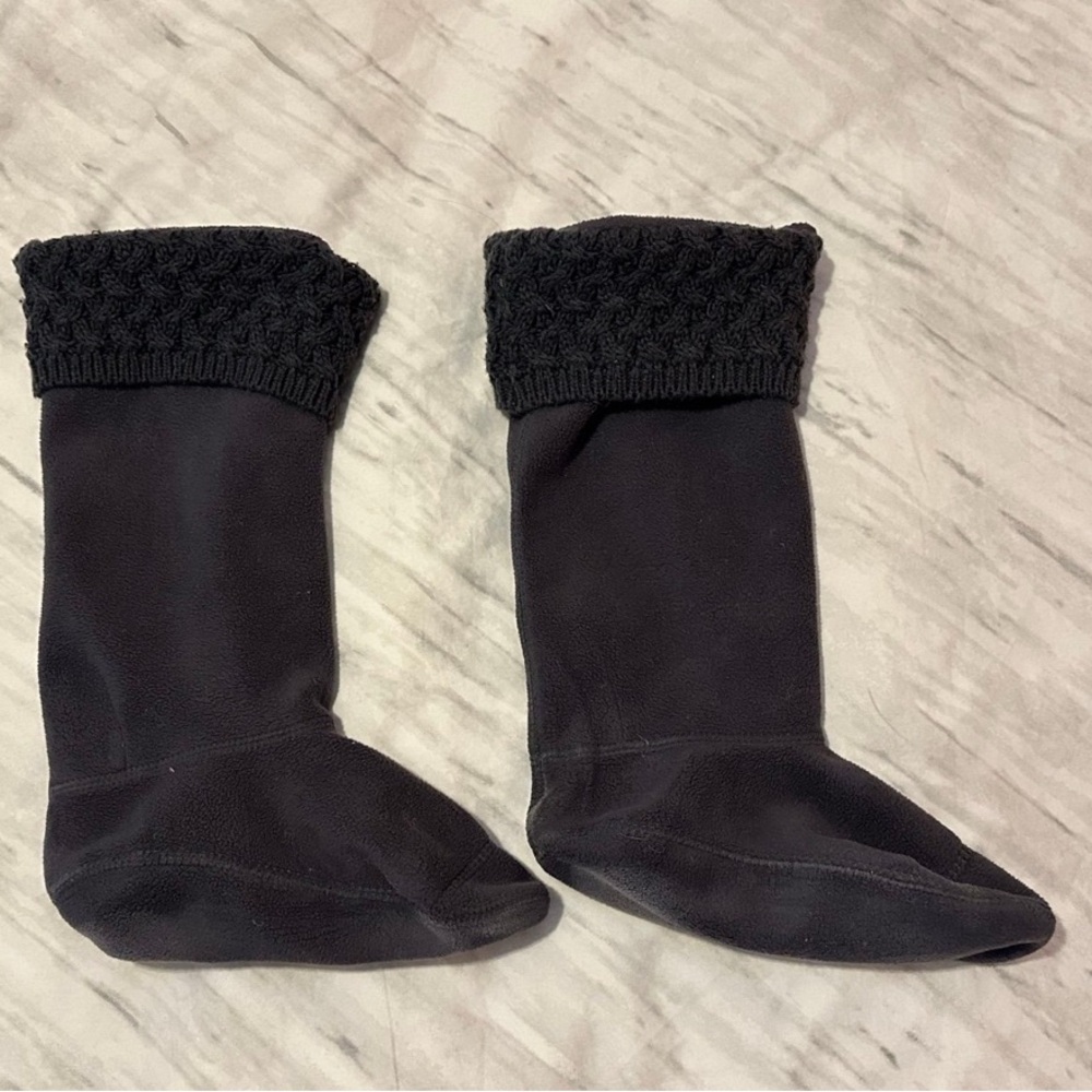 Hunter Charcoal Boot Liners with Knit Cuffs (M)
